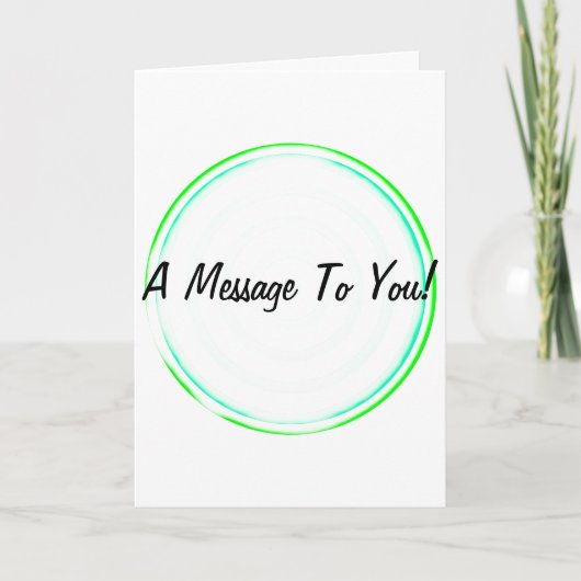 同心円状グリーティングカードへのメッセージ カード (正面)