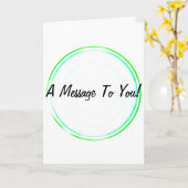 同心円状グリーティングカードへのメッセージ カード (黄色い花)