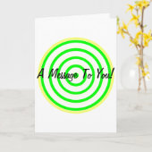 同心円状グリーティングカードへのメッセージ カード (黄色い花)