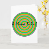 同心円状グリーティングカードへのメッセージ カード (黄色い花)