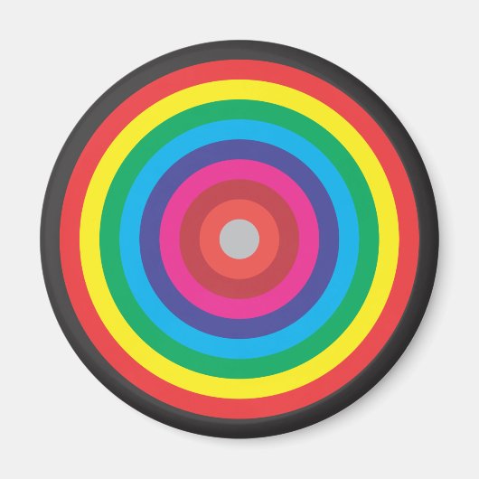 同心円色付きターゲット マグネット (正面)