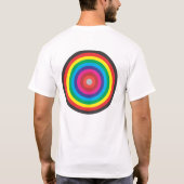同心円色付きターゲット Tシャツ (裏面)