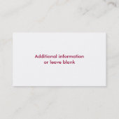 同心円-クランベリー-バスカードテンプレート 名刺 (裏面)