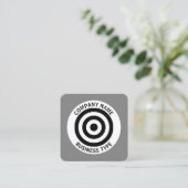 同心円 – グレー#7F7F7F スクエア名刺 (スタンド正面)