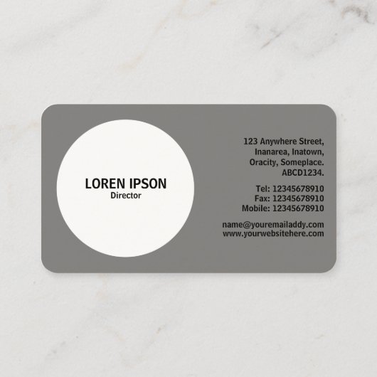 同心円 – グレー#7F7F7F 名刺 (裏面)