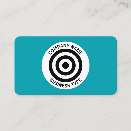 同心円 – 青#009FAE 名刺 (正面)