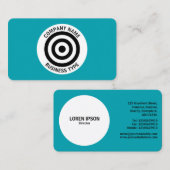 同心円 – 青#009FAE 名刺 (正面/裏面)