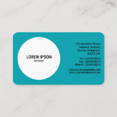 同心円 – 青#009FAE 名刺 (裏面)