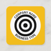 同心円 – 黄色#F8BC08 スクエア名刺 (正面)