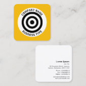 同心円 – 黄色#F8BC08 スクエア名刺 (正面/裏面)
