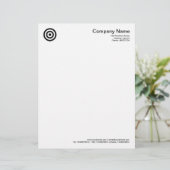 同心円 – 黒 レターヘッド (スタンド正面)