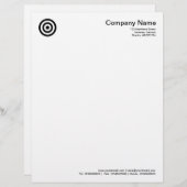 同心円 – 黒 レターヘッド (正面/裏面)