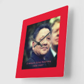 同志トウ小平 – リ中国のーダー スクエア壁時計 (傾斜)