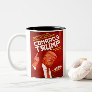 同志トランプ – ソ連ポスター ツートーンマグカップ