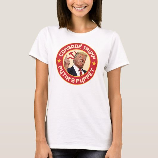 同志トランプ：プーチンの操り人形 – ソ連イラストレーション Tシャツ (正面)