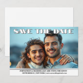 同性カップルの婚約写真 結婚発表 招待状 (正面/裏面)