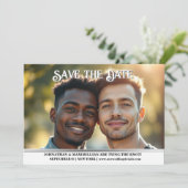 同性カップルの婚約・結婚発表 ゲイカップル 招待状 (スタンド正面)