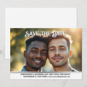 同性カップルの婚約・結婚発表 ゲイカップル 招待状 (正面/裏面)