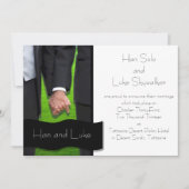 同性婚での二人の新郎の結婚発表 案内状 (正面)