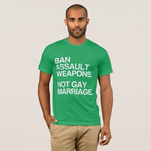 同性婚ではないアサルト兵器を禁止 – .png tシャツ (正面フル)