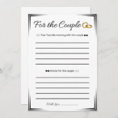 同性婚のウェディングシャワーゲーム、カップルに 招待状 (正面/裏面)