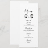 同性婚のウェディング メニュー (正面/裏面)