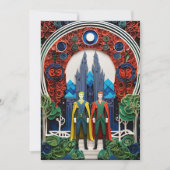 同性婚の出欠確認 招待状 (正面)