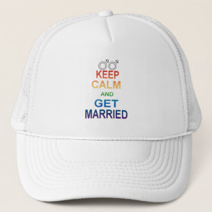 同性婚の平等を Keep Calm ゲイの夫婦 キャップ