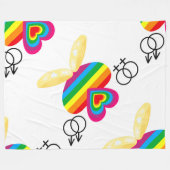 同性婚の毛布 フリースブランケット (正面(横))