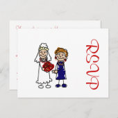 同性婚の花嫁2人 インビテーションポストカード (正面/裏面)