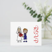 同性婚の花嫁　1人 インビテーションポストカード (スタンド正面)