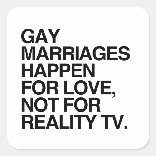 同性婚は愛のために起こる スクエアシール (正面)