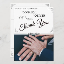 同性婚カップルの指輪をした手