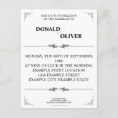 同性婚カップルの指輪をはめた手 エンクロージャーカード (裏面)