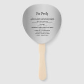 同性婚式のプログラム ハンドファン (裏面)