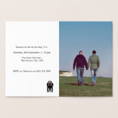 同性婚 タキシードを着た2人の新郎 箔カード (内部)