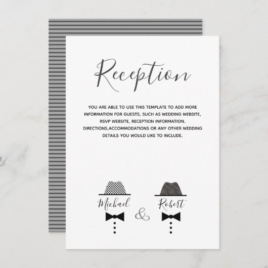 同性婚 黒白インフォメーションカード (正面/裏面)