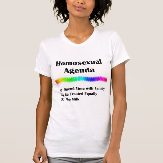 同性愛の議題 Tシャツ (正面)