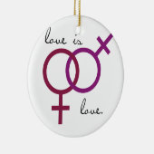 同性愛はです愛(女性) セラミックオーナメント (右)