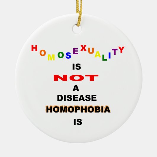 同性愛は病気ではない セラミックオーナメント (正面)