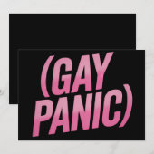 同性愛パニックLGBTQ抗議プライド 招待状 (正面/裏面)