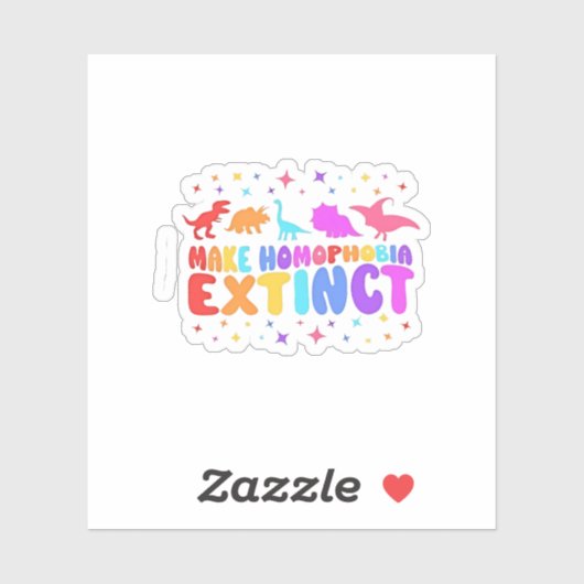 同性愛嫌悪が絶滅したLGBTの平等恐竜になる シール (シート)