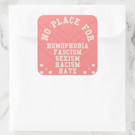 同性愛嫌悪の引用文 スクエアシール (バッグ)