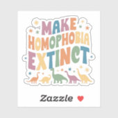 同性愛嫌悪の絶滅した恐竜のプライドLGBTQを作る シール (シート)