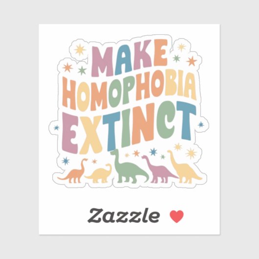 同性愛嫌悪の絶滅した恐竜のプライドLGBTQを作る シール (シート)