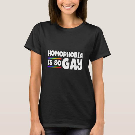 同性愛嫌悪はゲイLgbtのプライド月 Tシャツ (正面)