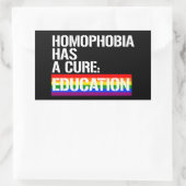 同性愛嫌悪は治療を持っている:教育 長方形シール (バッグ)