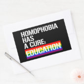 同性愛嫌悪は治療を持っている:教育 長方形シール (封筒)