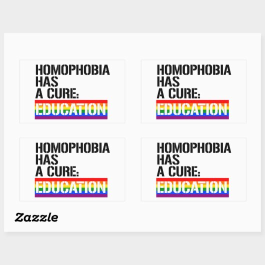 同性愛嫌悪は治療を持っている:教育 長方形シール (シート)