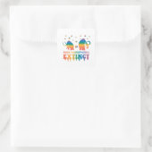同性愛嫌悪を消滅させる – Rainbow Elephant LGBTQ スクエアシール (バッグ)